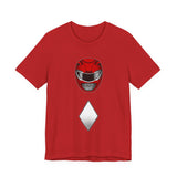Zyuranger Red Helmet Tee Custom Graphic Art Cosplay Shirts Rangers Retro Vintage 90s