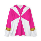 GoGo Five Pink Hoodie (Full Print) Lightweight, Breathable, workout, pull over, fitness Hoodie Super Sentai Custom