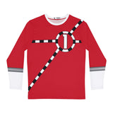 ToQger Red Long Sleeve Shirt (Full Print) Custom Graphic Art Cosplay Shirts Rangers Retro Vintage 90s