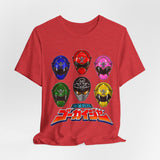 Gokaiger Gokai Helmet Tee Custom Graphic Art Cosplay Shirts Rangers Retro Vintage 90s