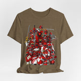 Sentai Red Tee  Custom Graphic Art Cosplay Shirts Rangers Retro Vintage 90s