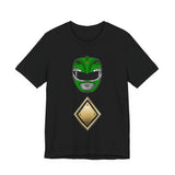 Green Helmet Tee Super Sentai T Shirt Custom Graphic Art Cosplay Shirts Rangers Retro Vintage 90s