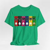 Rangers Tee Custom Graphic Art Cosplay Shirts Rangers Retro Vintage 90s