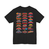 Sentai Front and Back Tee  Custom Graphic Art Cosplay Shirts Rangers Retro Vintage 90s