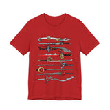 Sentai Swords Tee Super Sentai T Shirt Custom Graphic Art Cosplay Shirts Rangers Retro Vintage 90s Tee