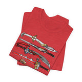 Sentai Swords Tee Super Sentai T Shirt Custom Graphic Art Cosplay Shirts Rangers Retro Vintage 90s Tee