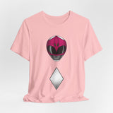 Zyuranger Pink Helmet Tee Super Sentai T Shirt Custom Graphic Art Cosplay Shirts Rangers Retro Vintage 90s Tee