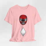 Zyuranger Red Helmet Tee Custom Graphic Art Cosplay Shirts Rangers Retro Vintage 90s