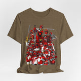 Sentai Front and Back Tee  Custom Graphic Art Cosplay Shirts Rangers Retro Vintage 90s
