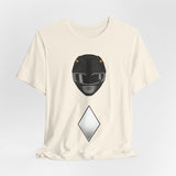 Black Helmet Tee Custom Graphic Art Cosplay Shirts Rangers Retro Vintage 90s