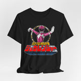 Pink Zyuranger Tee Super Sentai T Shirt Custom Graphic Art Cosplay Shirts Rangers Retro Vintage 90s