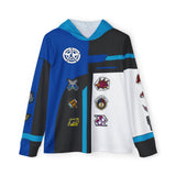Boonboomger Blue Champion Hoodie (Full Print) Lightweight, Breathable, workout, pull over, fitness Hoodie Super Sentai Custom