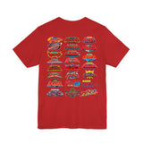 Sentai Front and Back Tee  Custom Graphic Art Cosplay Shirts Rangers Retro Vintage 90s