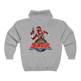 Go-Onger Red Full Zip Hoodie Custom Graphic Art Cosplay Shirts Rangers Retro Vintage 90s