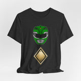 Green Helmet Tee Super Sentai T Shirt Custom Graphic Art Cosplay Shirts Rangers Retro Vintage 90s