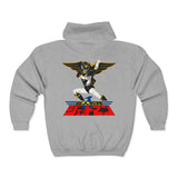 Black Condor Full Zip Hoodie Custom Graphic Art Cosplay Shirts Rangers Retro Vintage 90s
