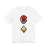 Red Shield Tee Super Sentai T Shirt Custom Graphic Art Cosplay Shirts Rangers Retro Vintage 90s