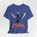 Gokaiger Gokai blue Tee Super Sentai T Shirt Custom Graphic Art Cosplay Shirts Rangers Retro Vintage 90s