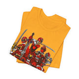 Sentai Front and Back Tee  Custom Graphic Art Cosplay Shirts Rangers Retro Vintage 90s