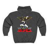 Black Condor Full Zip Hoodie Custom Graphic Art Cosplay Shirts Rangers Retro Vintage 90s