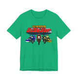 Zyuranger Bikes Tee Super Sentai T Shirt Custom Graphic Art Cosplay Shirts Power Rangers Retro Vintage 90s
