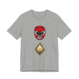 Red Shield Tee Super Sentai T Shirt Custom Graphic Art Cosplay Shirts Rangers Retro Vintage 90s