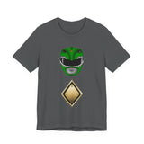 Green Helmet Tee Super Sentai T Shirt Custom Graphic Art Cosplay Shirts Rangers Retro Vintage 90s
