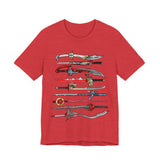 Sentai Swords Tee Super Sentai T Shirt Custom Graphic Art Cosplay Shirts Rangers Retro Vintage 90s Tee