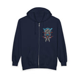 Gokaiger Full Zip Hoodie Custom Graphic Art Cosplay Shirts Rangers Retro Vintage 90s