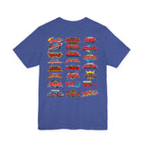 Sentai Front and Back Tee  Custom Graphic Art Cosplay Shirts Rangers Retro Vintage 90s