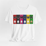 Rangers Tee Custom Graphic Art Cosplay Shirts Rangers Retro Vintage 90s