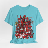 Sentai Front and Back Tee  Custom Graphic Art Cosplay Shirts Rangers Retro Vintage 90s