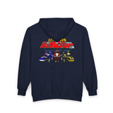 Zyuranger Full Zip Hoodie Custom Graphic Art Cosplay Shirts Rangers Retro Vintage 90s