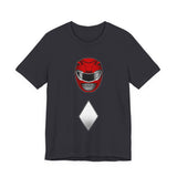 Zyuranger Red Helmet Tee Custom Graphic Art Cosplay Shirts Rangers Retro Vintage 90s