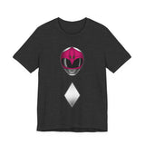 Zyuranger Pink Helmet Tee Super Sentai T Shirt Custom Graphic Art Cosplay Shirts Rangers Retro Vintage 90s Tee