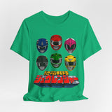 Zyuranger Team Tee Custom Graphic Art Cosplay Shirts Rangers Retro Vintage 90s