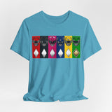 Rangers Tee Custom Graphic Art Cosplay Shirts Rangers Retro Vintage 90s