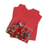 Sentai Front and Back Tee  Custom Graphic Art Cosplay Shirts Rangers Retro Vintage 90s