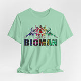 Bioman Tee Custom Graphic Art Cosplay Shirts Rangers Retro Vintage 90s