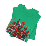 Sentai Front and Back Tee  Custom Graphic Art Cosplay Shirts Rangers Retro Vintage 90s