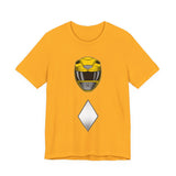Yellow Ranger Helmet Tee Custom Graphic Art Cosplay Shirts Rangers Retro Vintage 90s