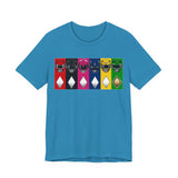 Rangers Tee Custom Graphic Art Cosplay Shirts Rangers Retro Vintage 90s