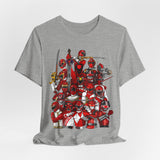 Sentai Front and Back Tee  Custom Graphic Art Cosplay Shirts Rangers Retro Vintage 90s