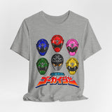 Gokaiger Gokai Helmet Tee Custom Graphic Art Cosplay Shirts Rangers Retro Vintage 90s