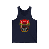 Dino Red Helmet Tank  Custom Graphic Art Cosplay Shirts Rangers Retro Vintage 90s