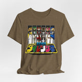 Dairanger Team Colors Tee Super Sentai T Shirt Custom Graphic Art Cosplay Shirts Power Rangers Retro Vintage 90s