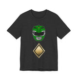 Green Helmet Tee Super Sentai T Shirt Custom Graphic Art Cosplay Shirts Rangers Retro Vintage 90s
