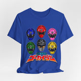 Gokaiger Gokai Helmet Tee Custom Graphic Art Cosplay Shirts Rangers Retro Vintage 90s