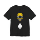 Yellow Ranger Helmet Tee Custom Graphic Art Cosplay Shirts Rangers Retro Vintage 90s