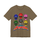 Gokaiger Gokai Helmet Tee Custom Graphic Art Cosplay Shirts Rangers Retro Vintage 90s